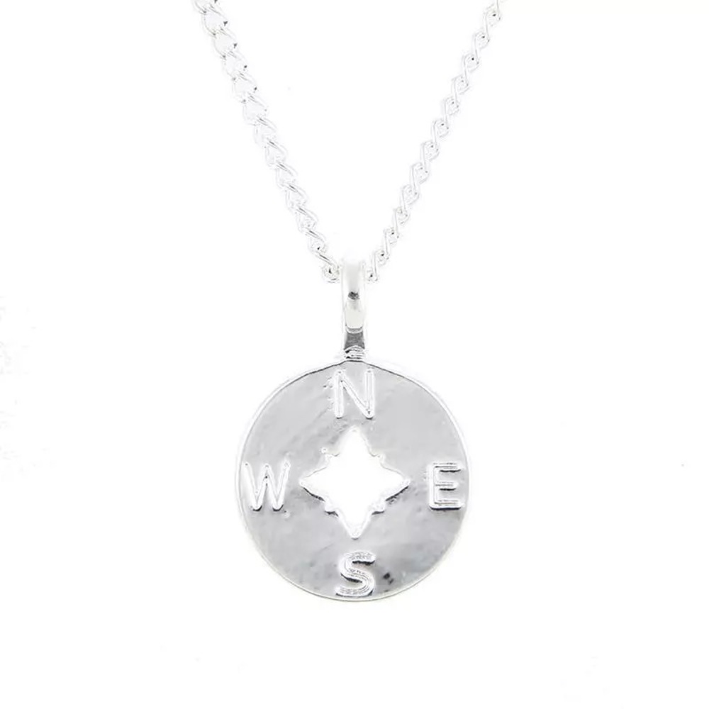 🌺 COMPASS NECKLACE BOHO CHIC GYPSY BOHEMIAN TRIBAL PRESENTS GIFT GUIDE CHAIN - Picture 3 of 6